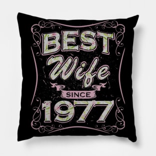 43rd Wedding Anniversary Gifts 43 years Best Wife Since 1977 Pillow