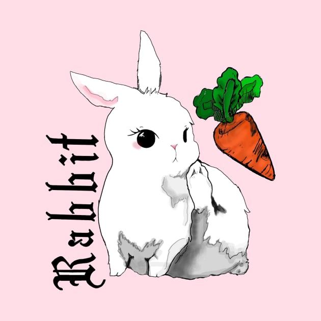 A rabbit and a carrot by Evgeniya