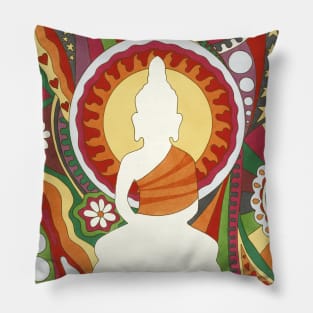 Vintage Psychedelic Buddha Pillow