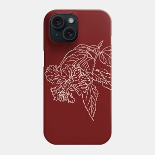 Single line art bold flower Phone Case