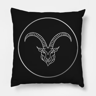 Capricorn Zodiac Art Silver Pillow