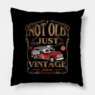 Retired Firefighter Grandpa que Fire Truck Pillow