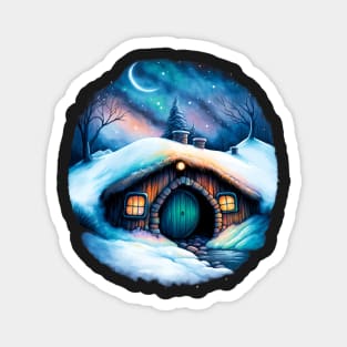 Round Doors in Winter - Fantasy Magnet