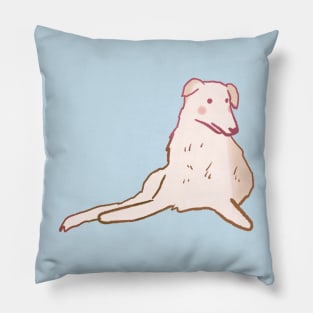 Cute borzoi drawing Pillow