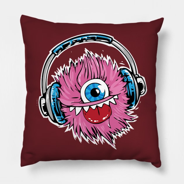 One Eyed Monster Pillow by PatrioTEEism