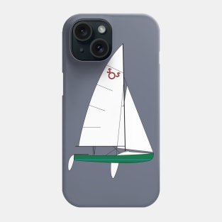 International 505 Sailboat - Green Phone Case