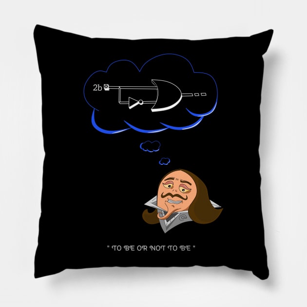 Digital electronic “ To be or not 2b “ Pillow by manwel_ds