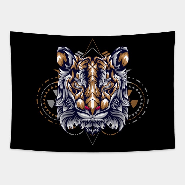 tiger cartoon Tapestry by SHINIGAMII