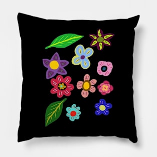 Colorful Flowers Pillow