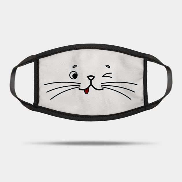 Face Cat Whiskers Face Cat Mask Teepublic