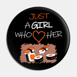 Girl love Sushi japanese food Pin