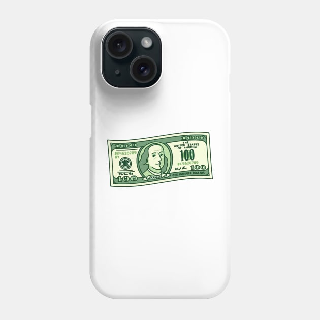 Dollar Bill 100 Phone Case by idea-prod