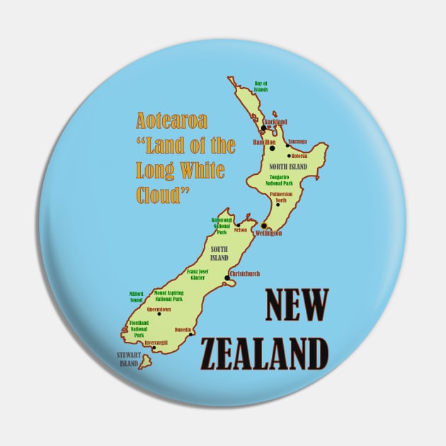 New Zealand Map Pin by Pr0metheus