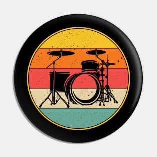 Drummer Retro Style Drum Player Pin