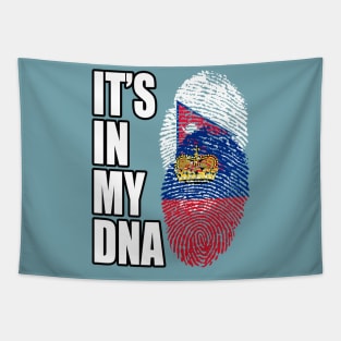 Liechtensteiner And Nepalese Mix DNA Flag Heritage Tapestry