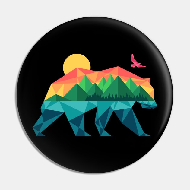 Mountain Bear Pin by Sachpica