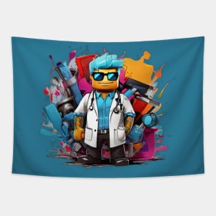 Doctor Roblox - Boy and Girl Tapestry