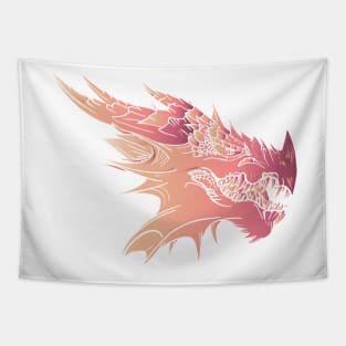 Dragon Head Gradient Tapestry