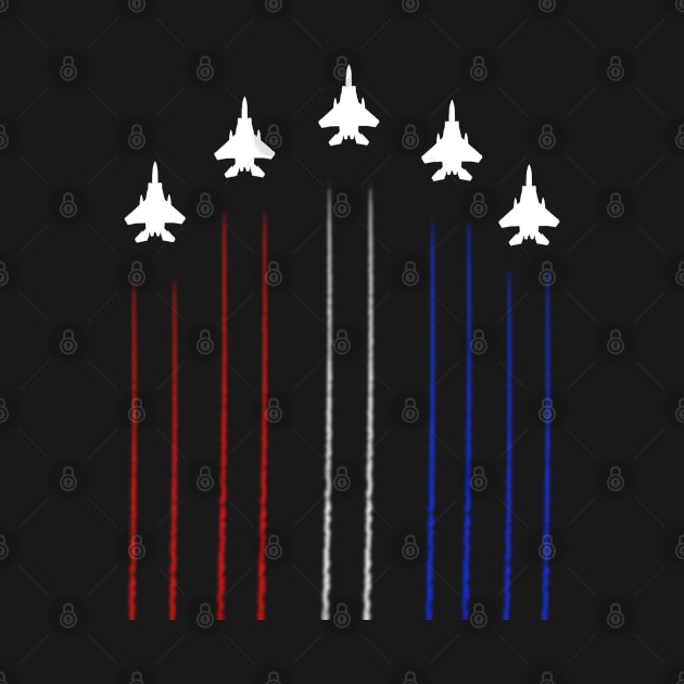 F-15 Eagle US Flag Contrail by Dirty Custard Designs 