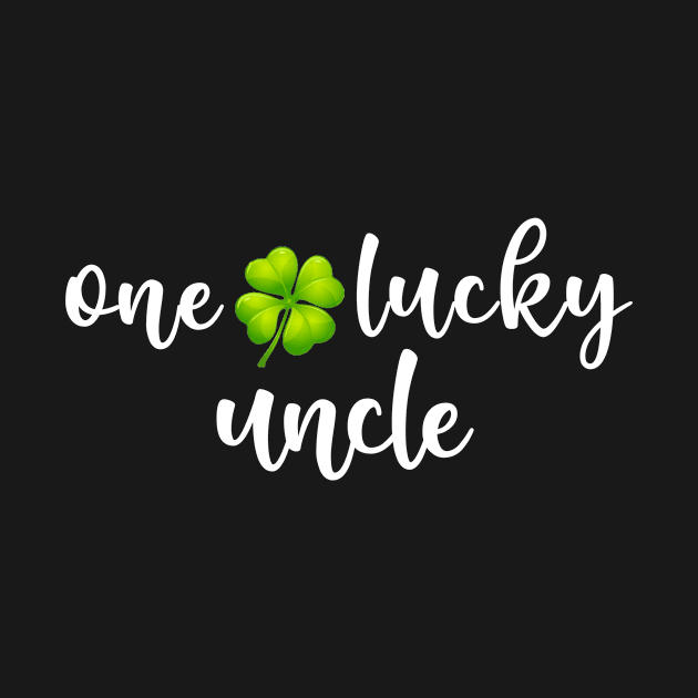 One Lucky Uncle Father's Day St Patrick's T-Shirt by Minkdick MT