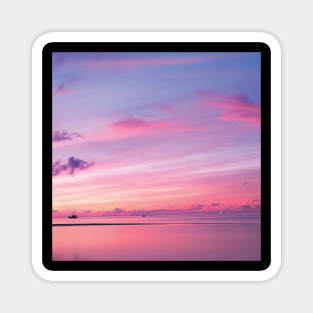 Colorful Beach Sunset Backgrounds Magnet