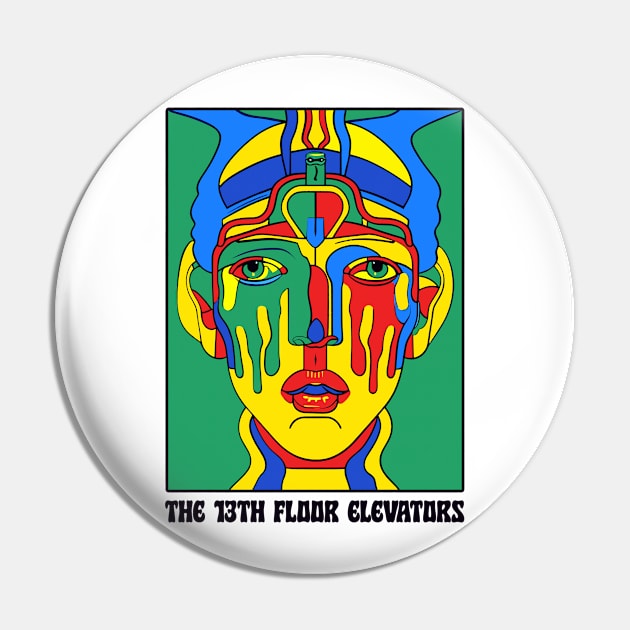 The 13th Floor Elevators -- Original Fan Art Pin by unknown_pleasures