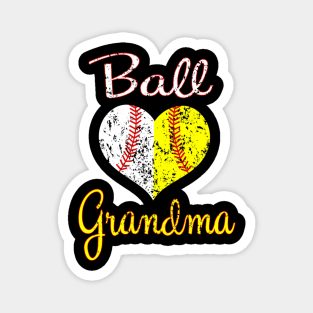 Softball Grandma Shirt - Baseball Mom Magnet