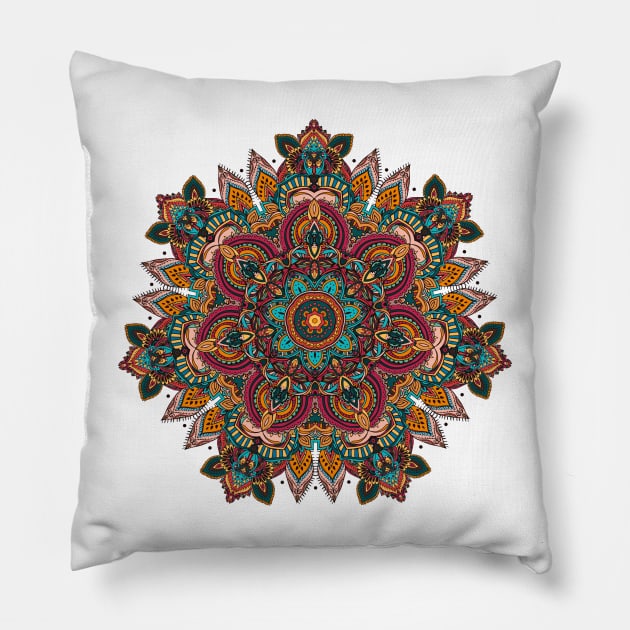 Trippy Mandala Pillow by alexrow