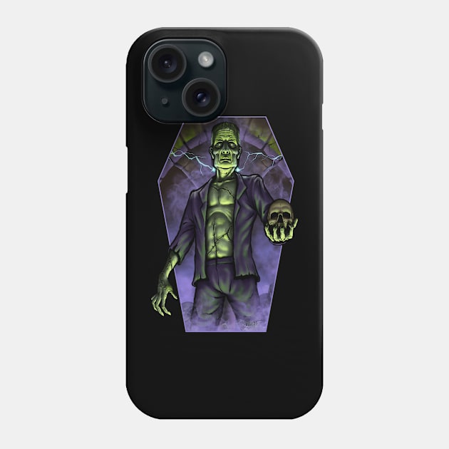 Portrait of Frankenstein's Monster Phone Case by Chad Savage