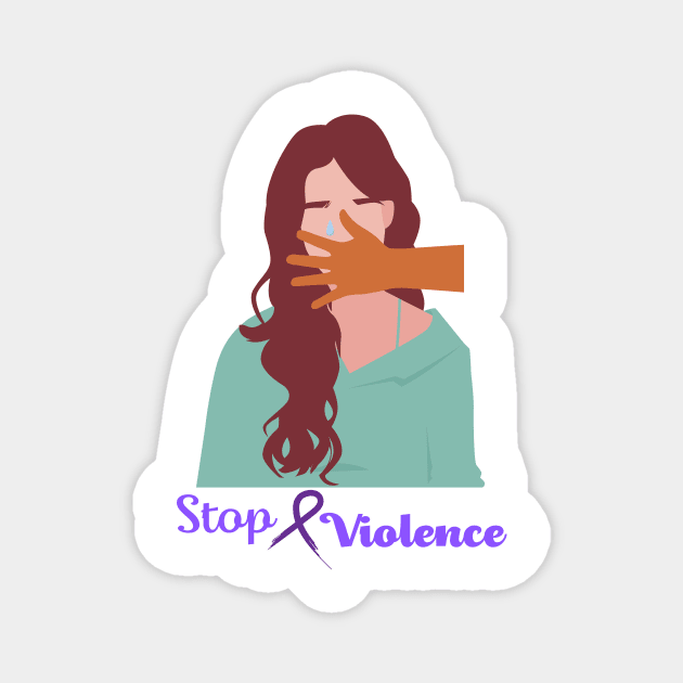 Stop Violence Magnet by Cachorro 26