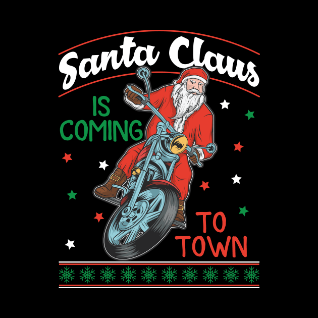 Festive Holiday Santa claus is coming to town by animericans