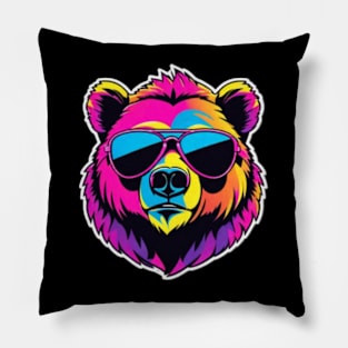 Cool Neon Bear Pillow