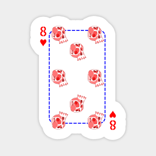 8 of hearts Magnet