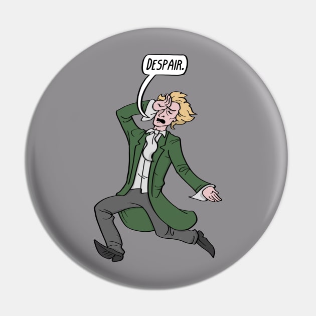 Kierkegaard Depair Pin by ExistentialComics