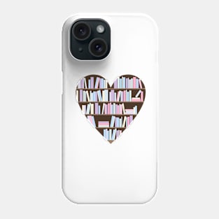 Pastel books heart Phone Case