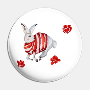 White rabbit Pin