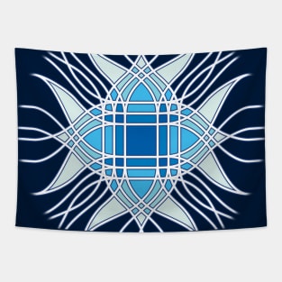 abstract blue flower Tapestry