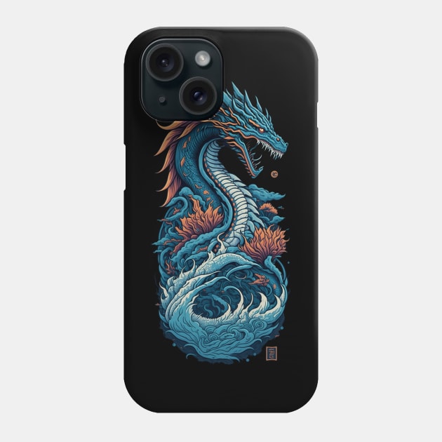 Japanese Sea Dragon Phone Case by PlayfulPrints