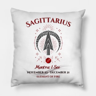 Zodiac Sagittarius Mantra Pillow