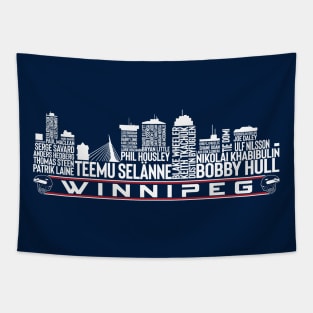 Winnipeg Hockey Team All Time Legends, Winnipeg City Skyline Tapestry