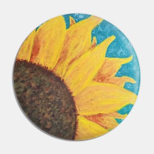 Painted Sunflower Pin