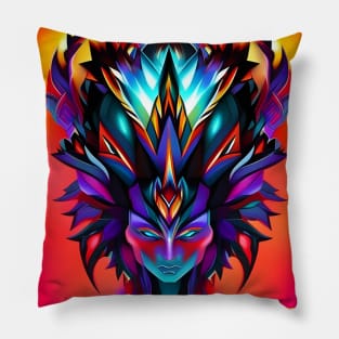 Transdimensional Elf (12) - Trippy Psychedelic Art Pillow