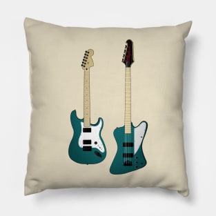 Electric guitar and bass guitar Pillow