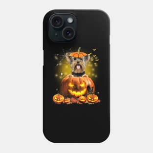 Yorkshire Terrier Spooky Halloween Pumpkin Dog Head Phone Case