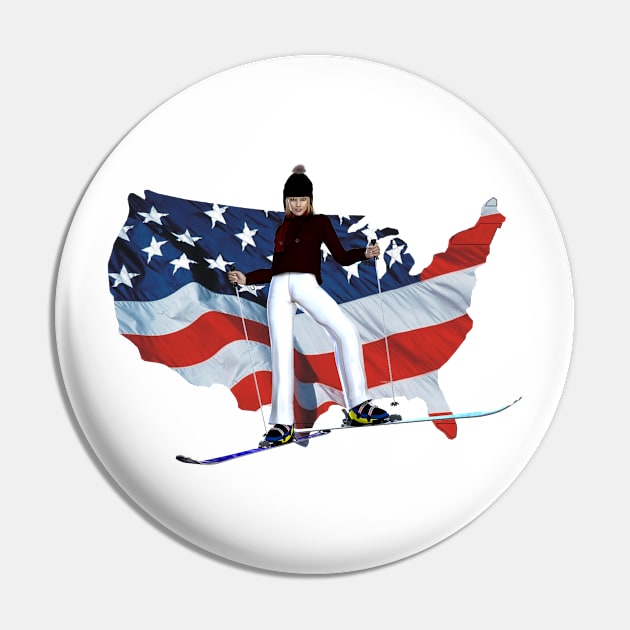 Ski USA Pin by teepossible