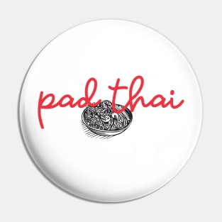 pad thai - Thai red - Flag color - with sketch Pin