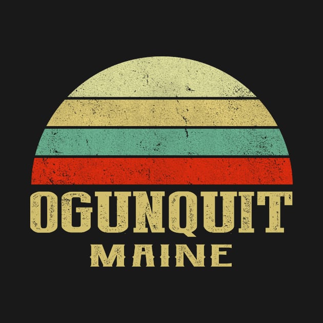 OGUNQUIT MAINE Vintage Retro Sunset by LIPTIN