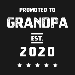 Promoted to Grandpa 2020 - Funny Gift Dad and Grandpa T-Shirt