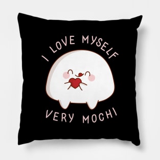 Narcissistic cute mochi with heart Pillow