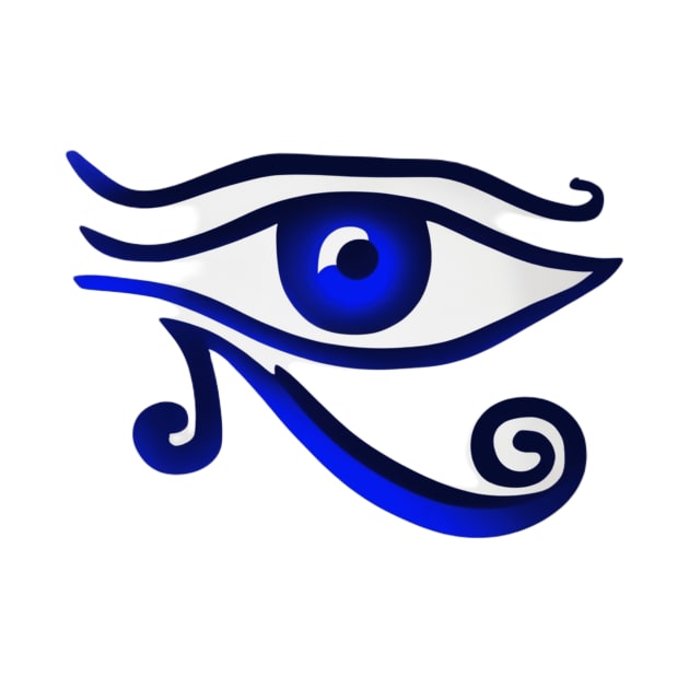 Eye of Horus Royal Blue Shadow Silhouette Anime Style Collection No. 225 by cornelliusy